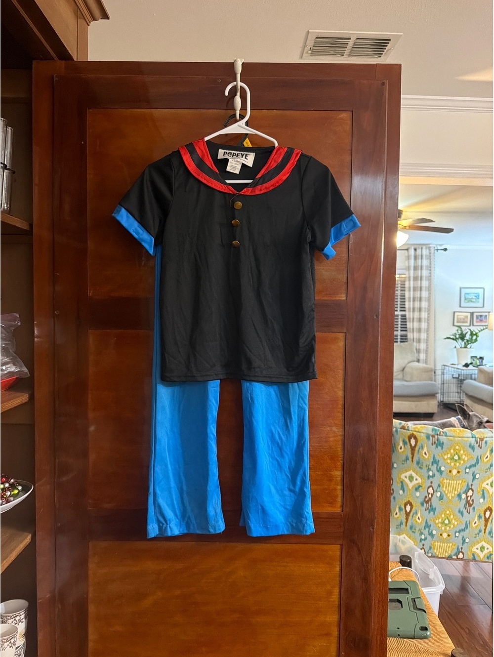 Popeye Costume with muscular Arms and Sailor Hat kids XL